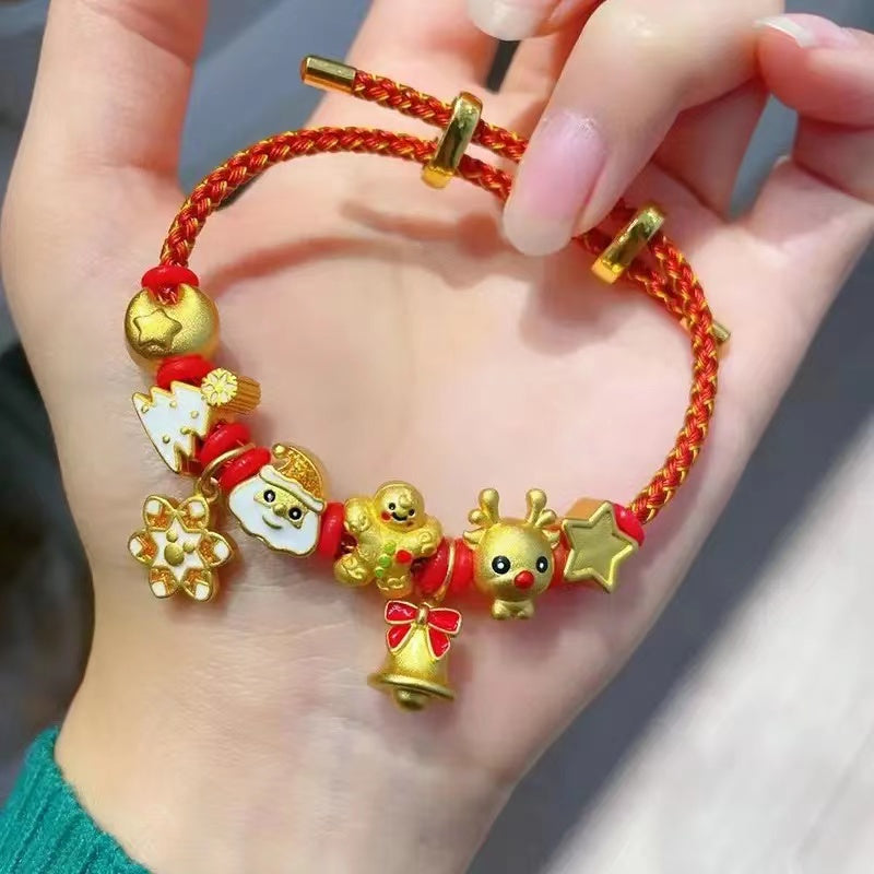 【B0116】Sand gold beads wire rope bracelet