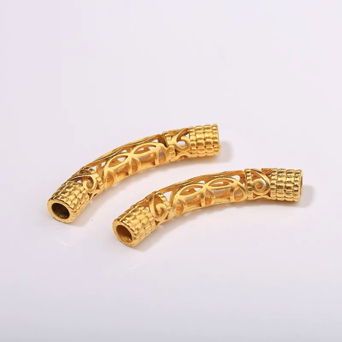 【F1003】Bent tube hollow lotus flower diy accessories - ACCESSORIES DIY