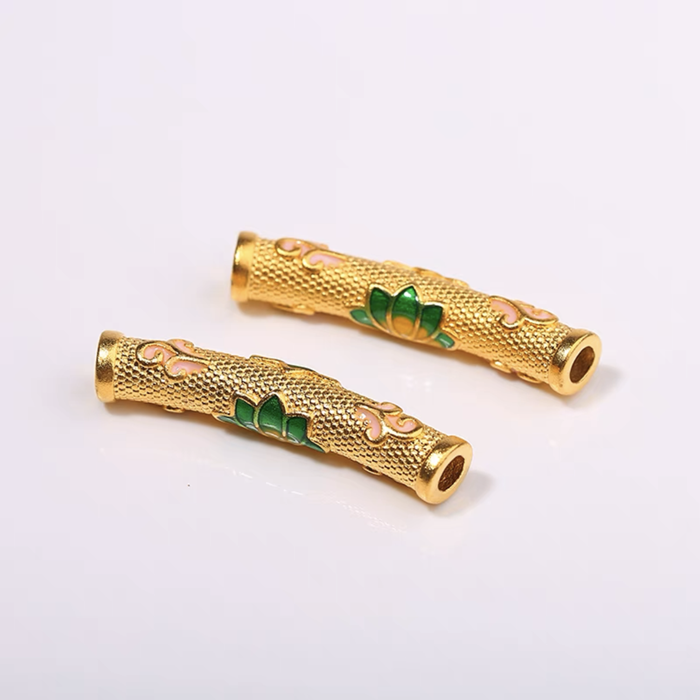 【F1003】Bent tube hollow lotus flower diy accessories - ACCESSORIES DIY