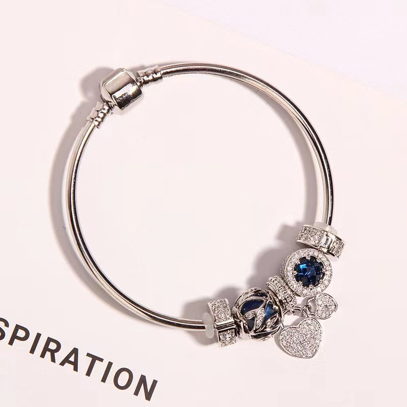 【B0110】Translucent beads bracelet crystal string bracelet