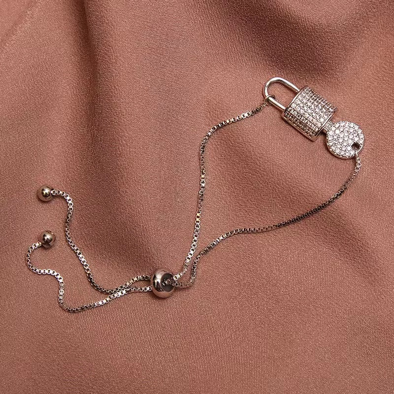 【B0106】Fashion silver key lock bracelet