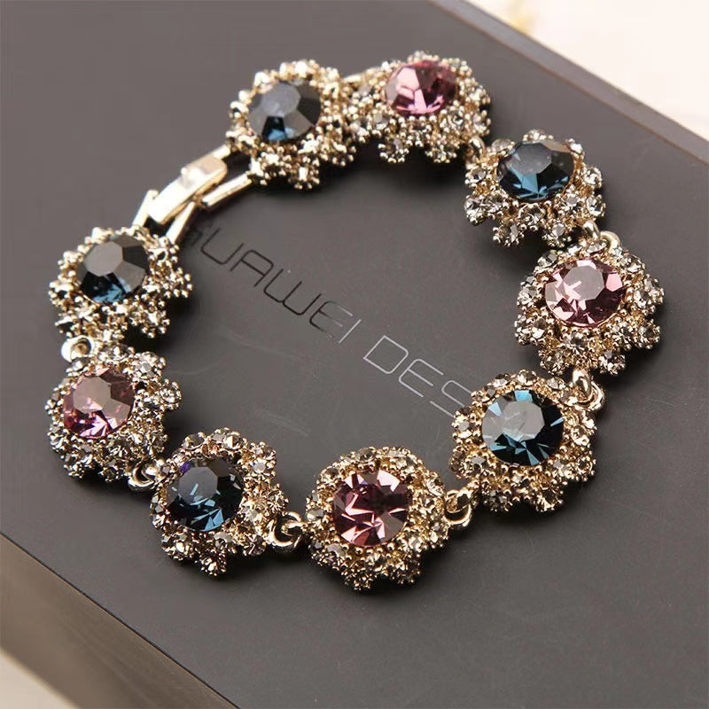 【B0103】Super flash rhinestone atmospheric bracelets