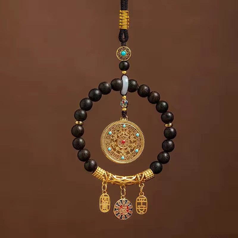 【B0102】Cinnabar Beads Car pendant