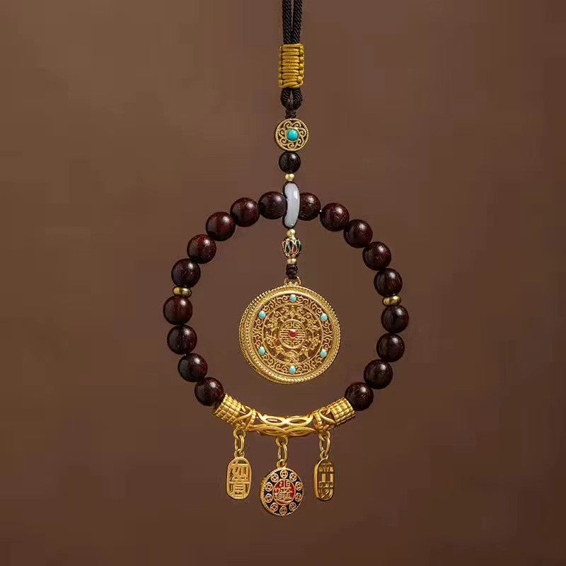 【B0102】Cinnabar Beads Car pendant