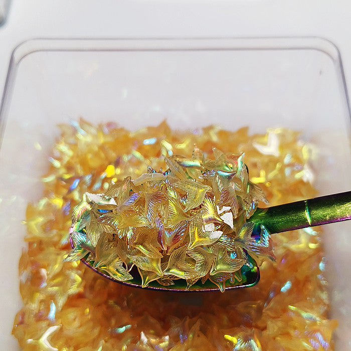 【A025】Orange mermaid -Luminous DIY Nail