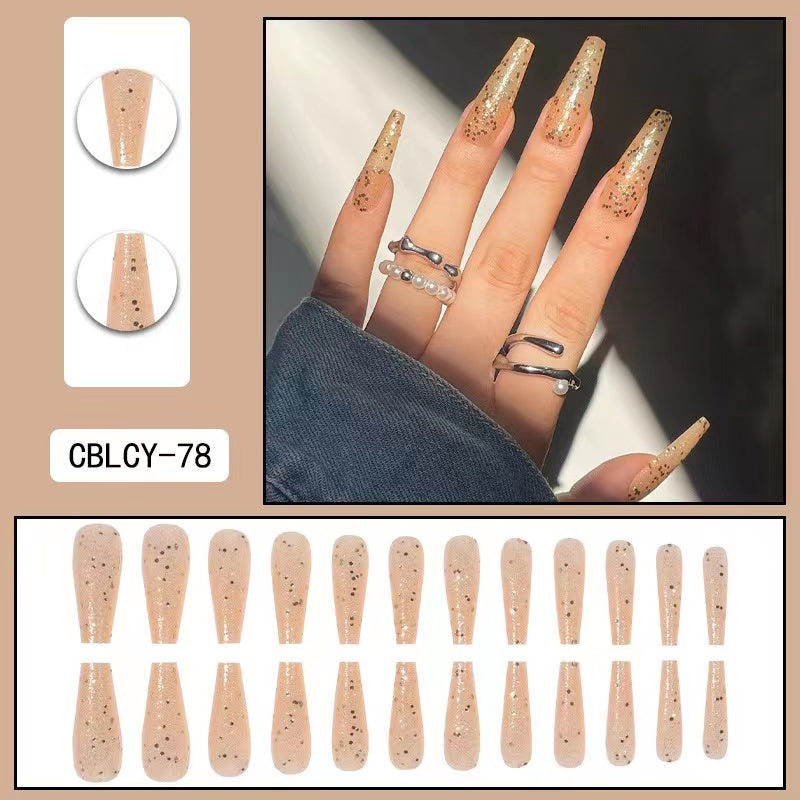 【B101】 DIY Nail Wearing nail art pieces finished