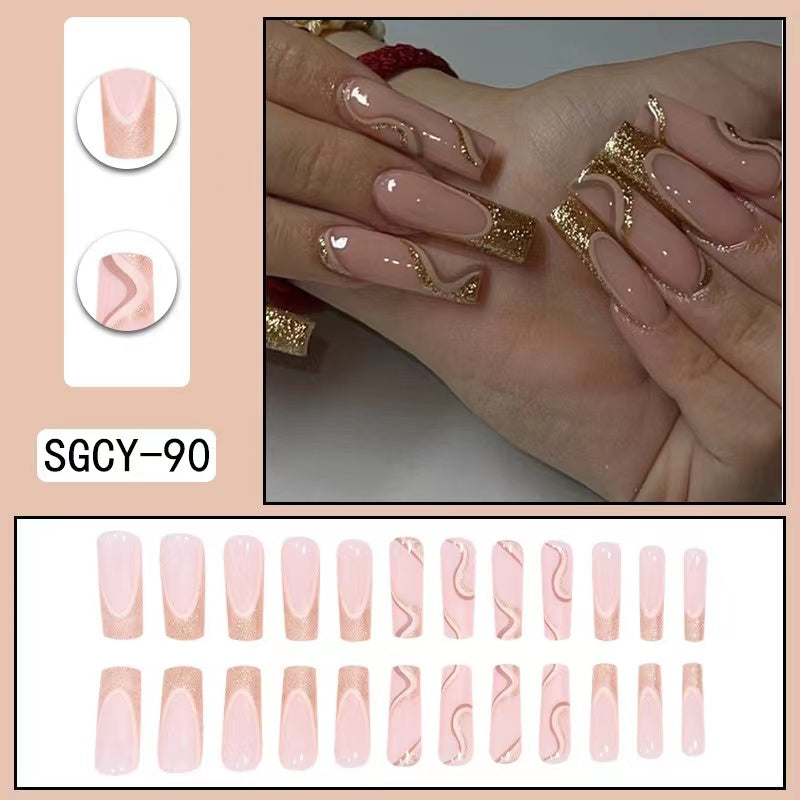 【B101】 DIY Nail Wearing nail art pieces finished