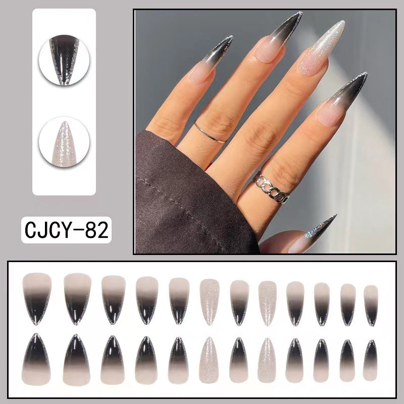 【B102】 DIY Nail Long ballet nail removable fake nail patch tip nail nail patch press on nails