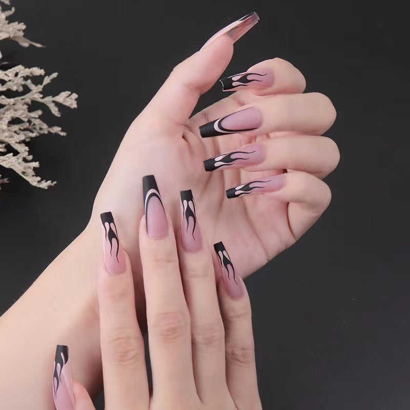 【B102】 DIY Nail Long ballet nail removable fake nail patch tip nail nail patch press on nails