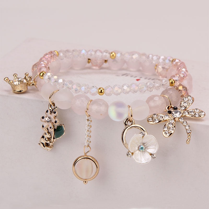 【B0098】Multi-element dragonfly charm bracelet