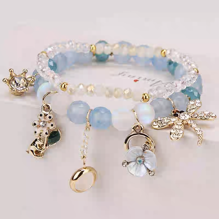 【B0098】Multi-element dragonfly charm bracelet