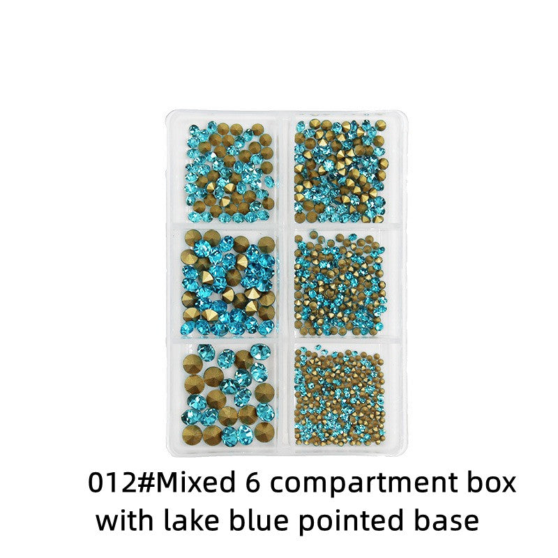 【A044】Crystal Spiked Nail Mixed Size Box