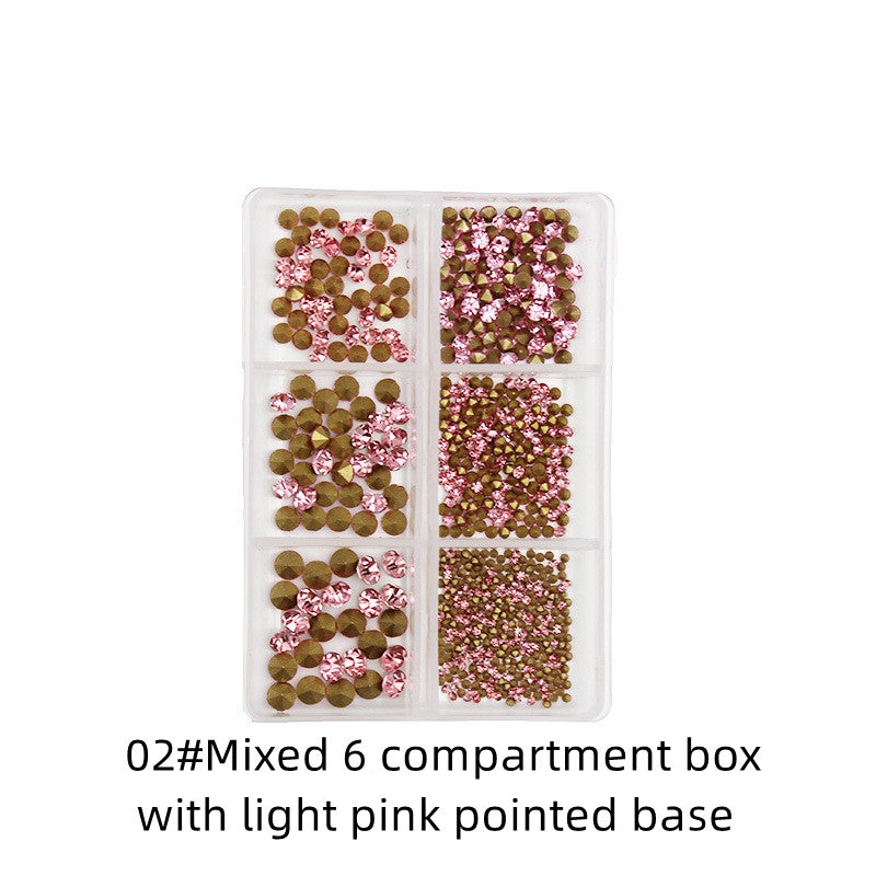 【A044】Crystal Spiked Nail Mixed Size Box