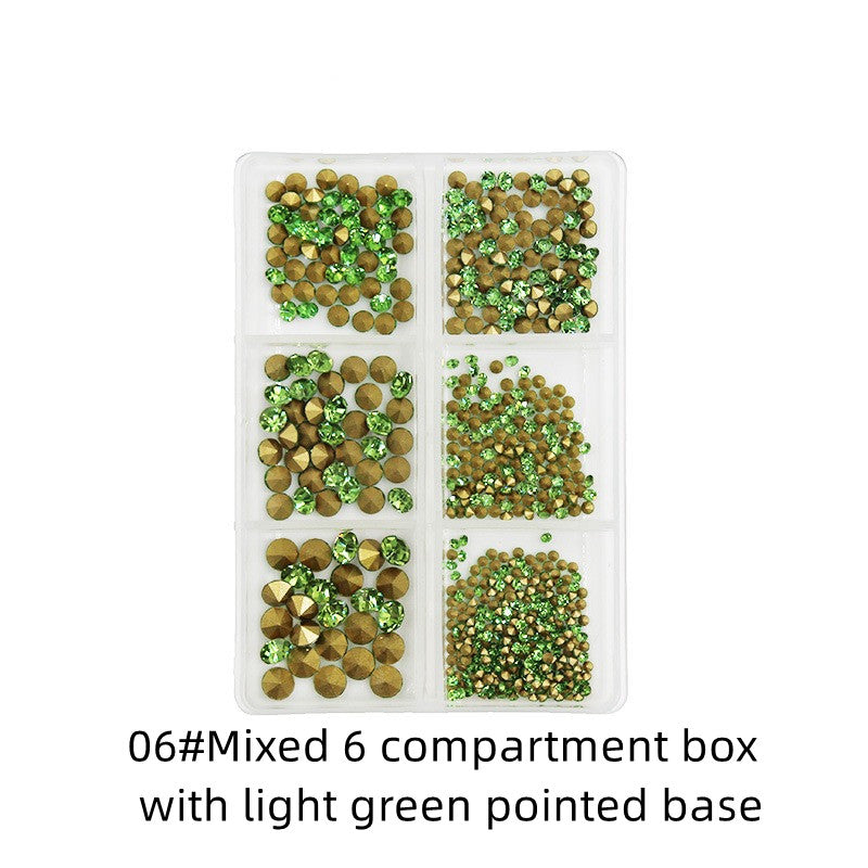 【A044】Crystal Spiked Nail Mixed Size Box