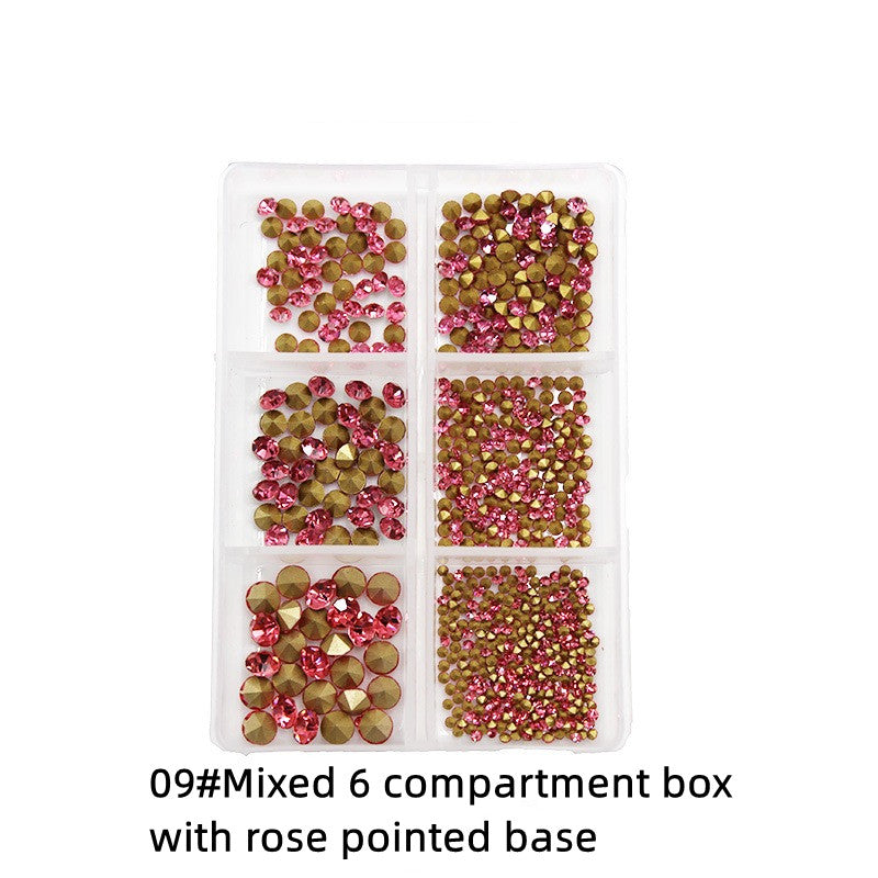 【A044】Crystal Spiked Nail Mixed Size Box