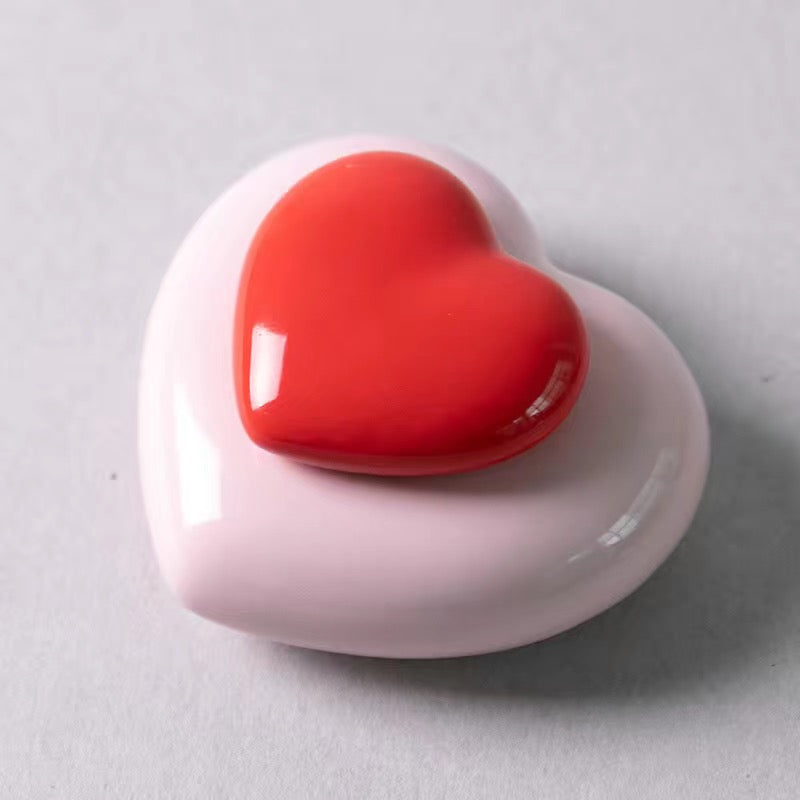 【F1007】Heart shape pocelain jar   - ACCESSORIES DIY