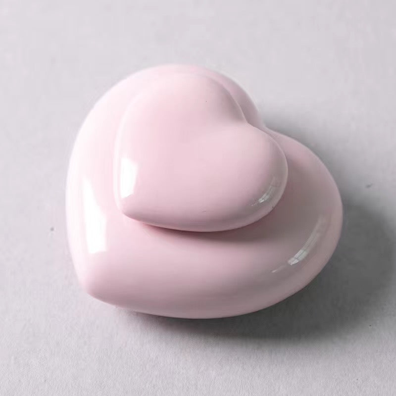 【F1007】Heart shape pocelain jar   - ACCESSORIES DIY