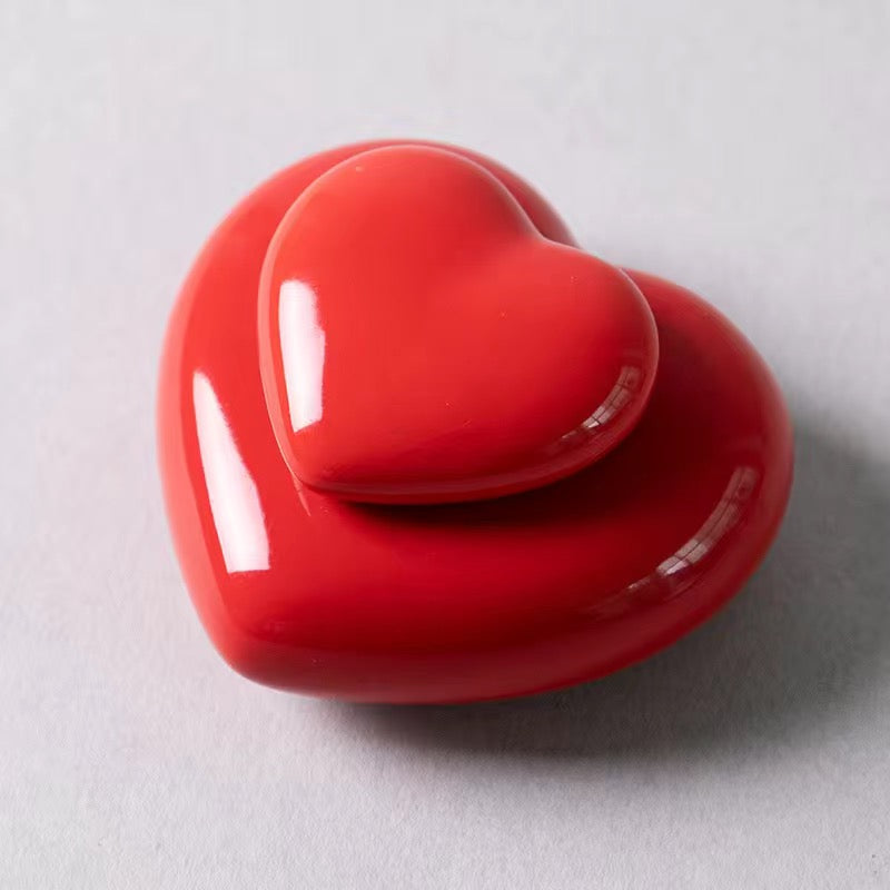 【F1007】Heart shape pocelain jar   - ACCESSORIES DIY